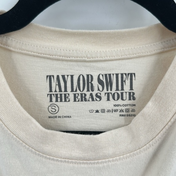 Taylor Swift The Eras Tour Cream T-Shirt Small - Picture 5 of 7
